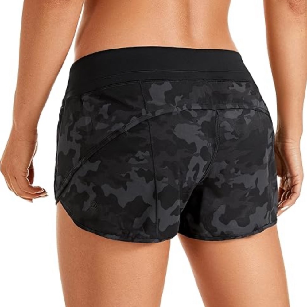 CRZ YOGA Women's Quick Dry Workout Running Shorts Mesh Liner 2.5'' Drawstring